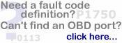 Need an OBDII, EOBD or VAG fault code definition? Click here
