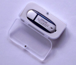 Drive supplied in a transparent padded case