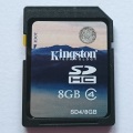 Kingston 8GB SDHC Memory Card