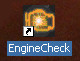 Double-Click EngineCheck on your desktop