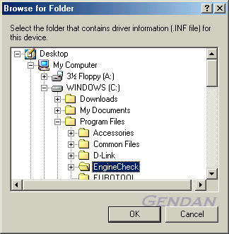 Browse to C:\Program Files\EngineCheck