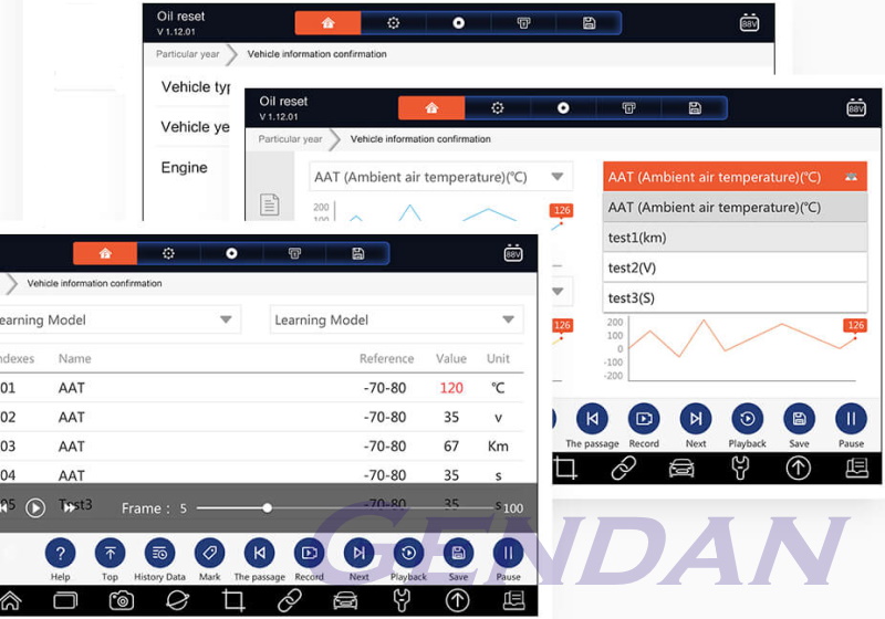 Foxwell i70 - Live sensor data