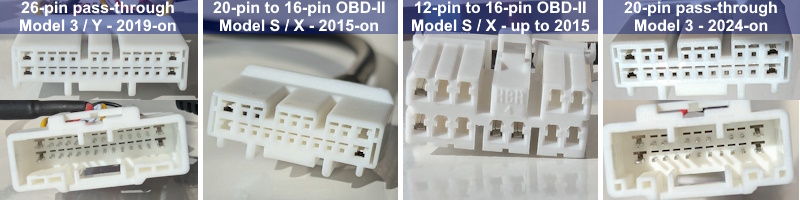 Tesla connector versions