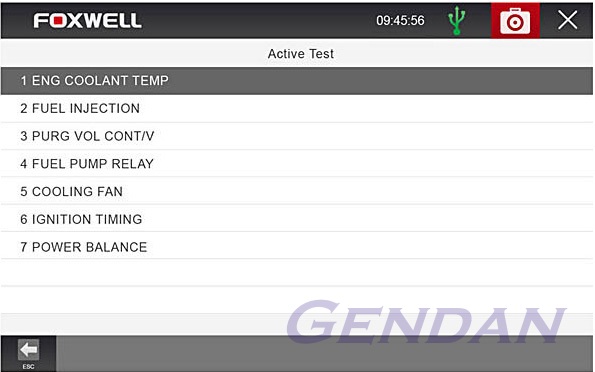 Foxwell GT80 Mini - Component and system actuation