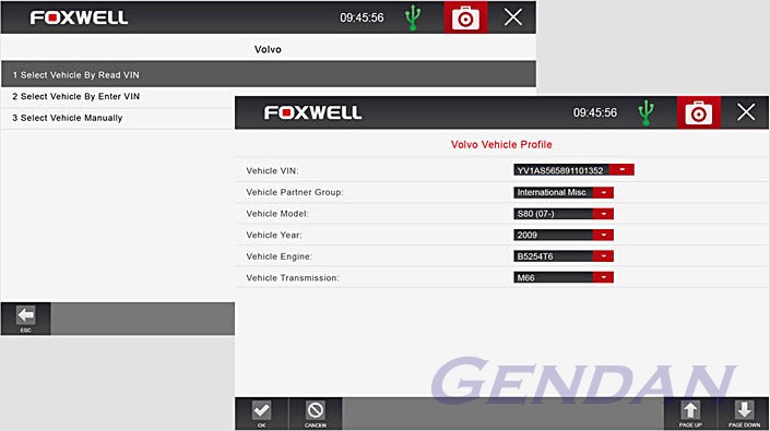 Foxwell GT80 Mini - Vehicle VIN detection