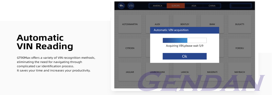 Foxwell GT90 Max - Vehicle VIN detection