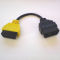 Yellow adaptor cable for MultiECUScan for low-speed CAN and pin 12 coverage