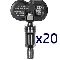 Foxwell T10 Programmable TPMS Sensor - Black Metal (Box of 20 sensors)