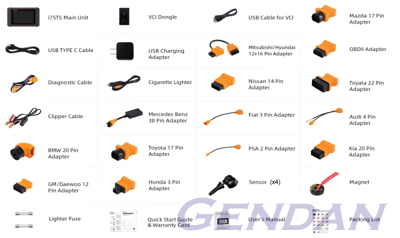 Foxwell i75TS - Package contents