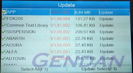 NT680 Plus update screen