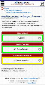 MultiECUScan Package Chooser